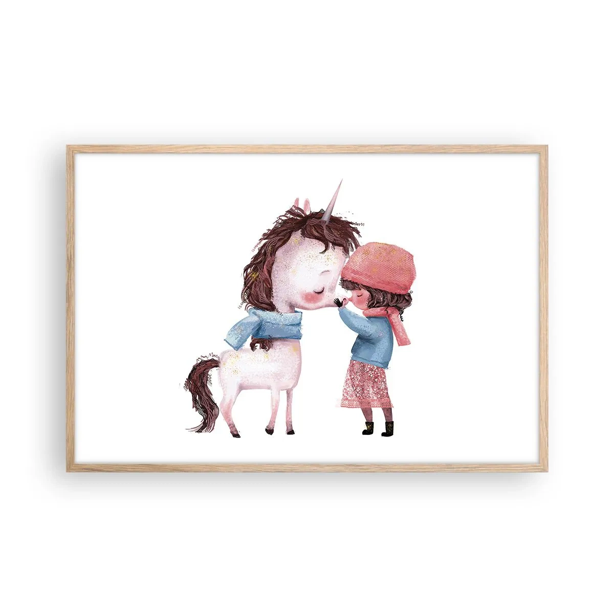 Affiche dans un chêne clair - Poster - Histoire d'hiver - 91x61 cm