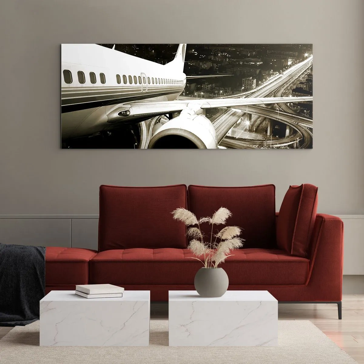 Impression sur verre - Image sur verre - Vole dans la nuit - 100x40 cm