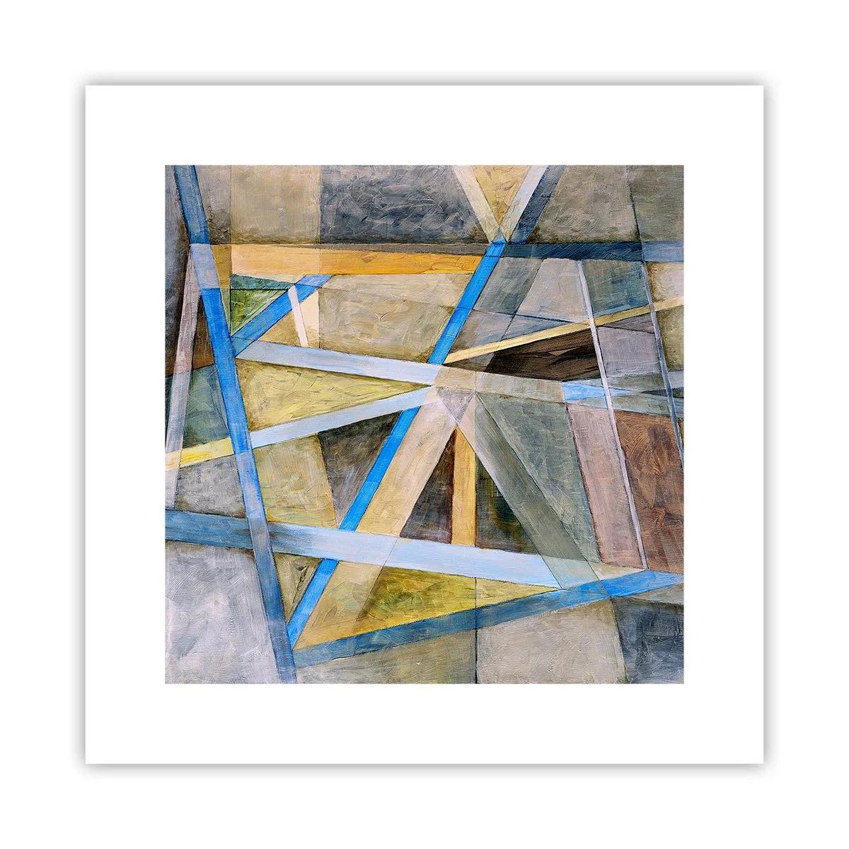 Affiche - Poster - Tout droit ou en diagonale ? - 30x30 cm