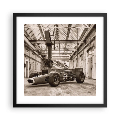 Affiche dans un cadre noir - Poster - Le repos du guerrier - 40x40 cm