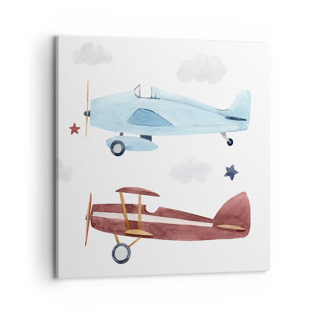 Impression sur toile - Image sur toile - Monsieur le pilote, nous vous attendons ! - 50x50 cm