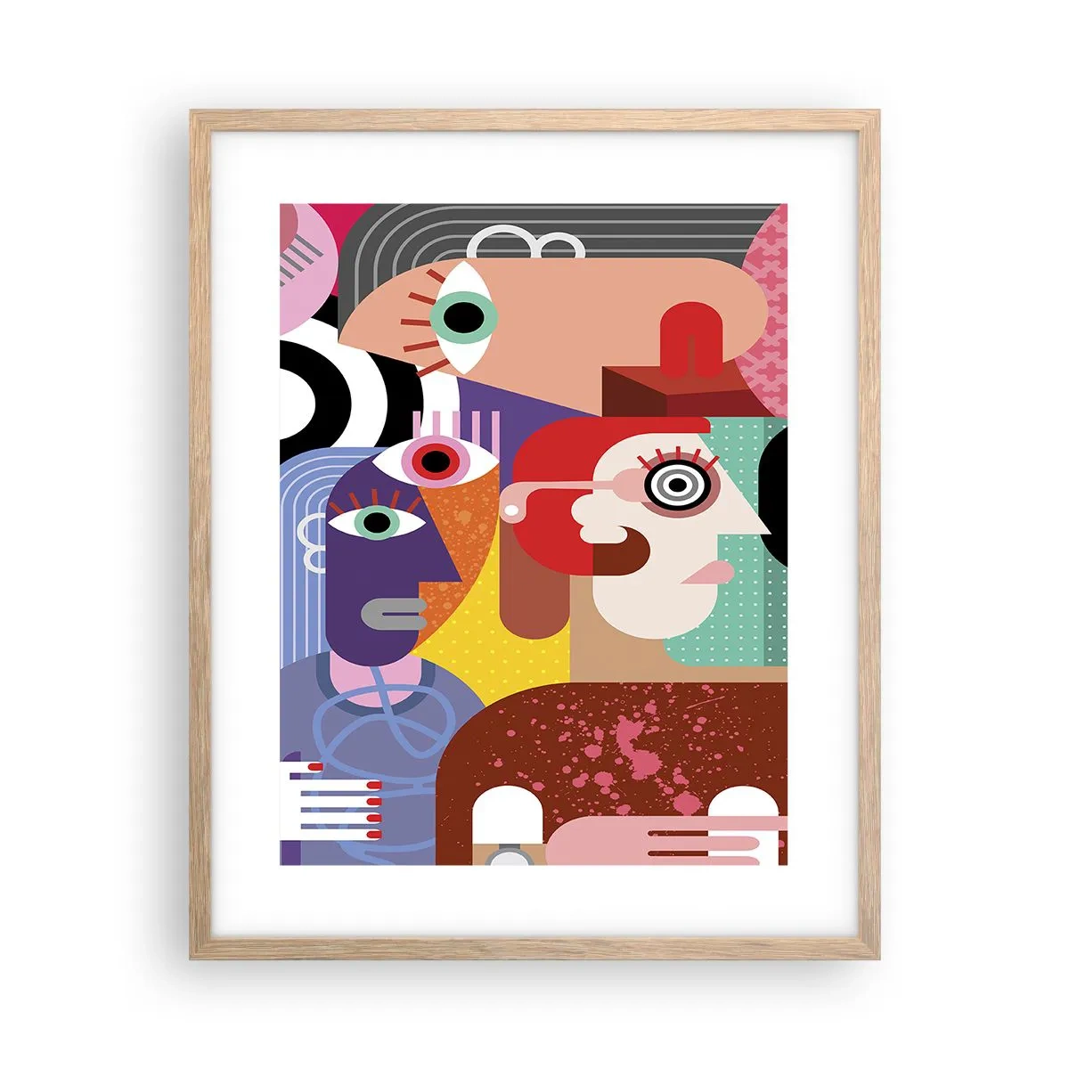 Affiche dans un chêne clair - Poster - Nous par M. Picasso - 40x50 cm