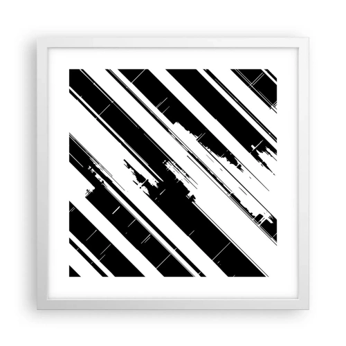 Affiche dans un cadre blanc - Poster - Une composition intense et dynamique - 40x40 cm