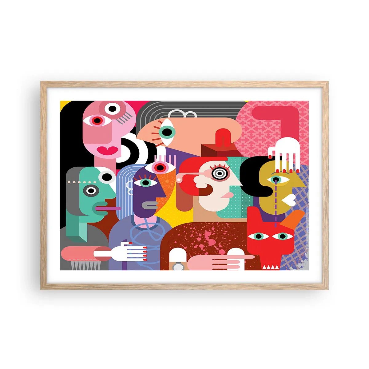 Affiche dans un chêne clair - Poster - Nous par M. Picasso - 70x50 cm