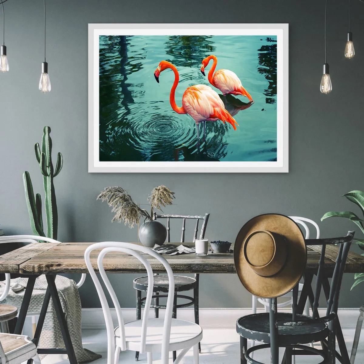 Affiche dans un cadre blanc - Poster - Nous sommes à la mode maintenant - 100x70 cm