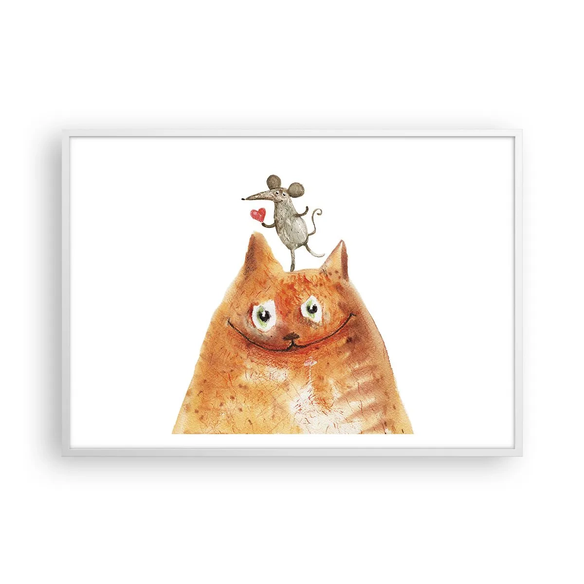 Affiche dans un cadre blanc - Poster - Amour paradoxal - 100x70 cm