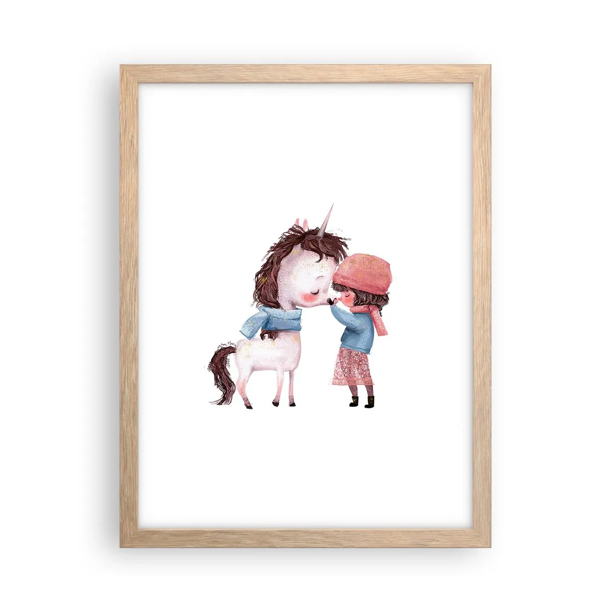 Affiche dans un chêne clair - Poster - Histoire d'hiver - 30x40 cm