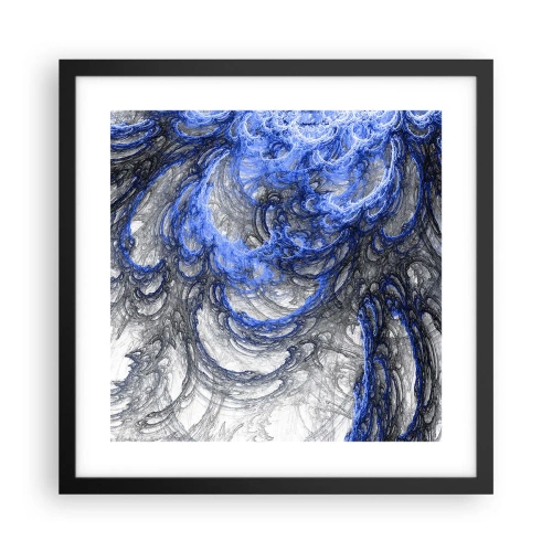 Affiche dans un cadre noir - Poster - La naissance d'une vague - 40x40 cm