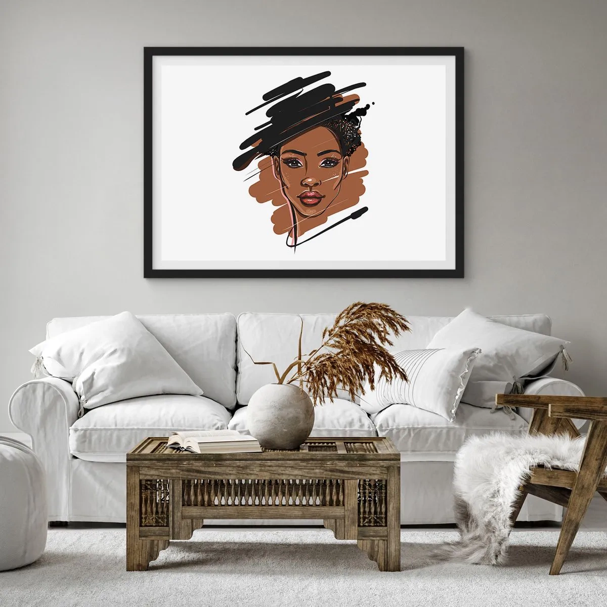 Affiche dans un cadre noir - Poster - Doux comme le chocolat - 91x61 cm