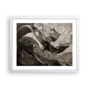 Affiche dans un cadre blanc - Poster - Circulation des couleurs de la terre - 50x40 cm