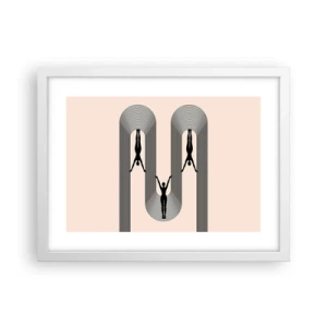 Affiche dans un cadre blanc - Poster - Les jambes en l’air - 40x30 cm