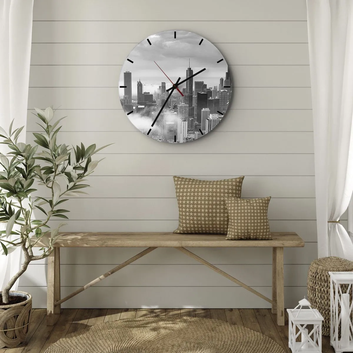 Horloge murale - Pendule murale - Paysage américain - 40x40 cm