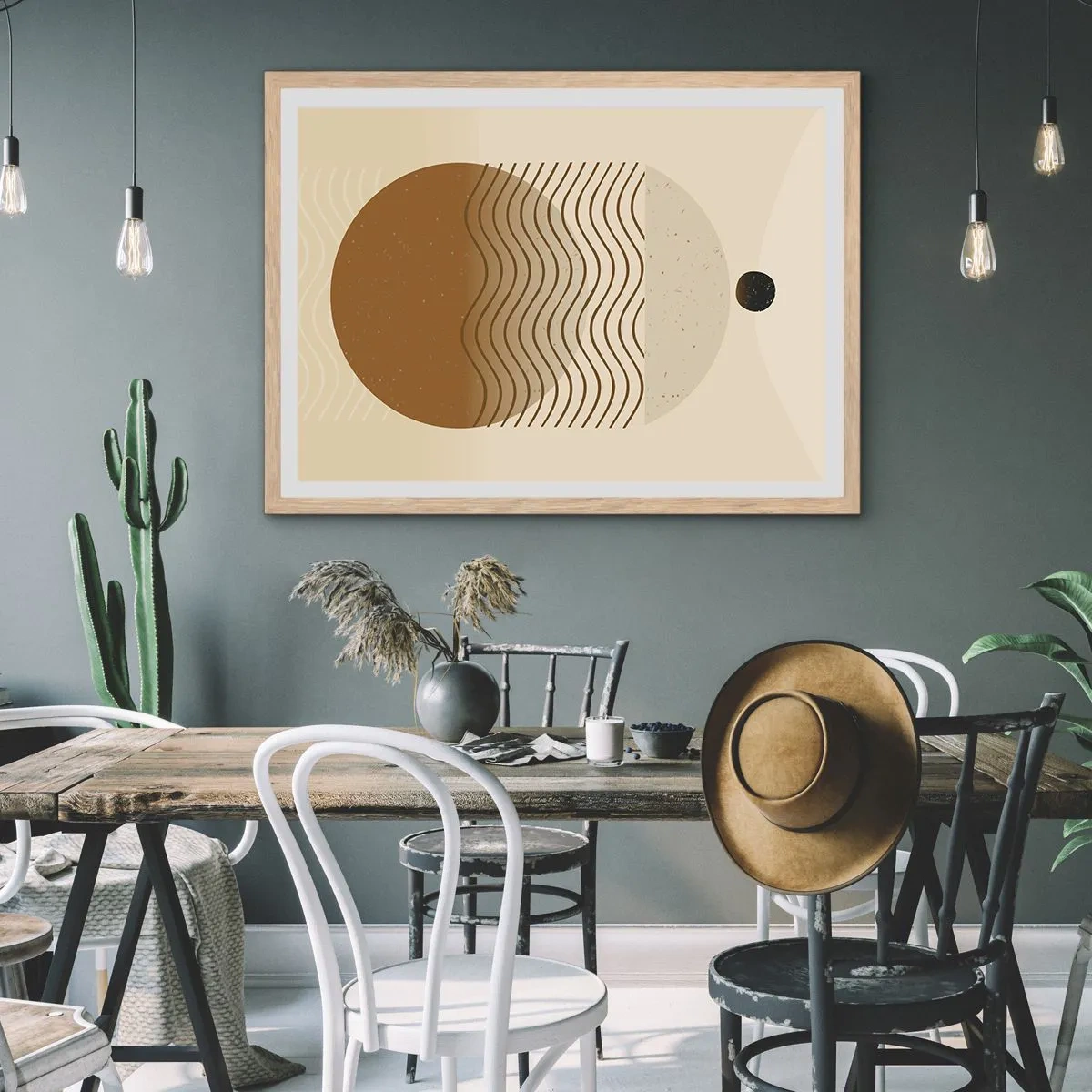 Affiche dans un chêne clair - Poster - Sur l'origine des figures géométriques - 40x30 cm