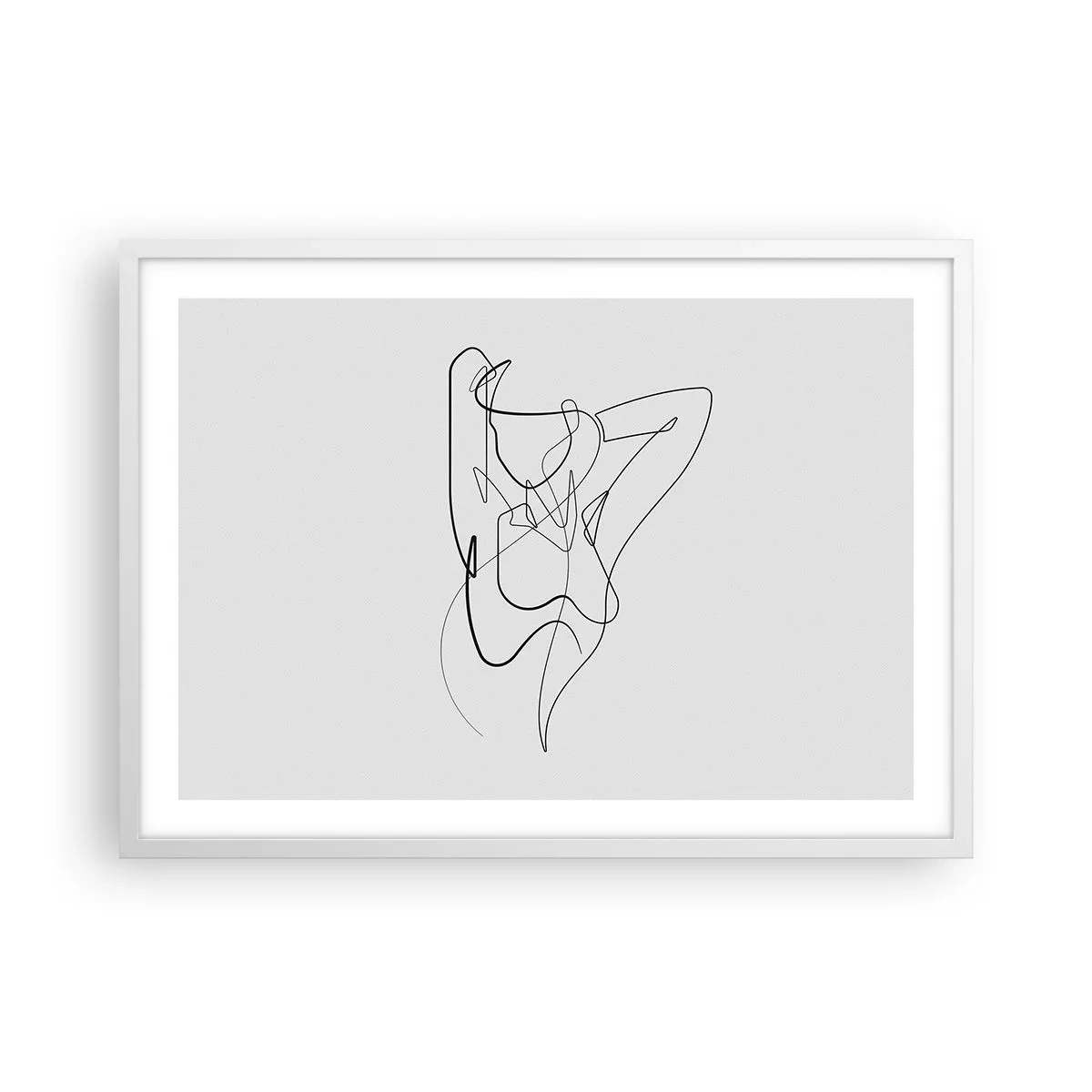 Affiche dans un cadre blanc - Poster - Vraiment, tu es comme ça... - 70x50 cm