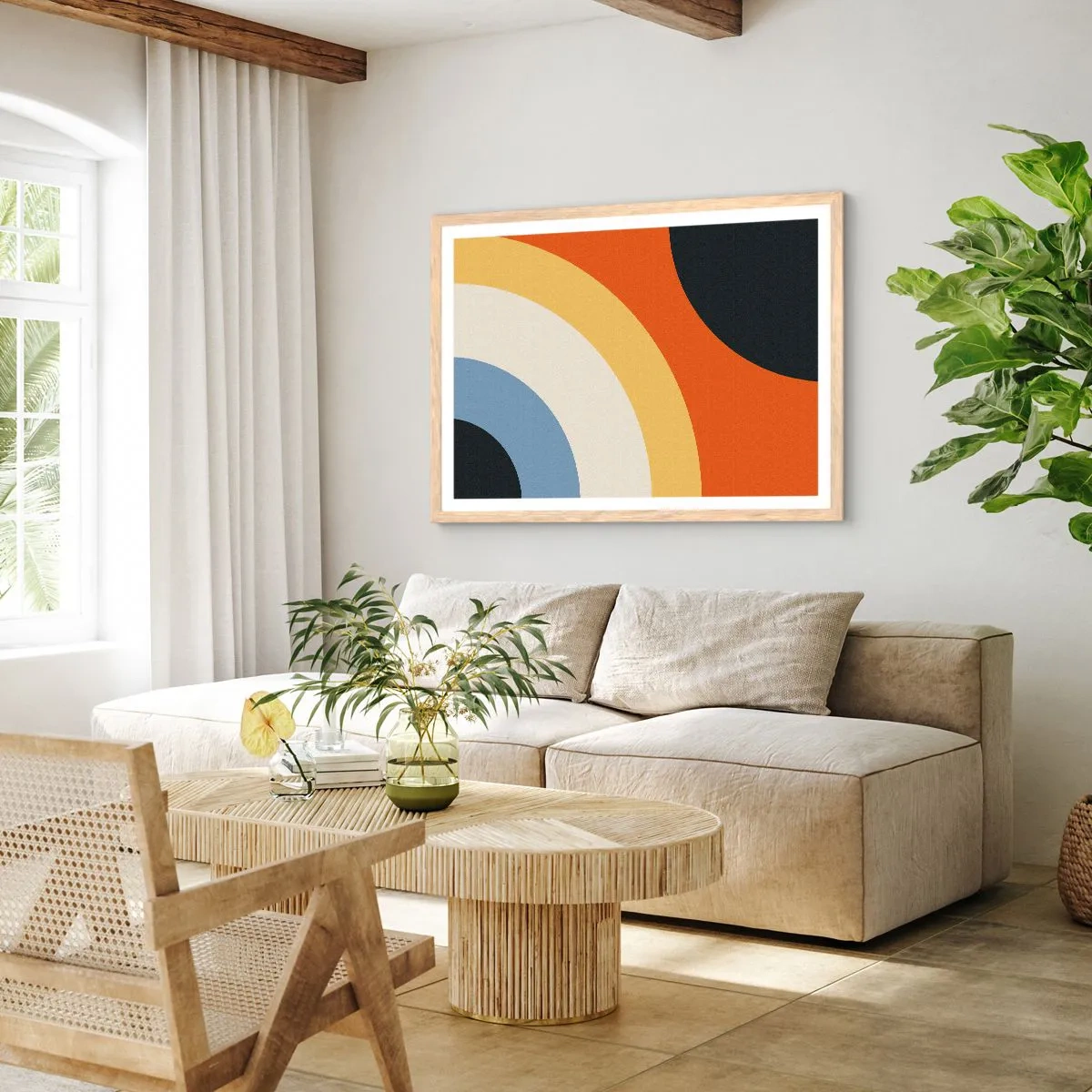 Affiche dans un chêne clair - Poster - Vers son soi - 100x70 cm