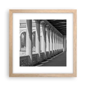 Affiche dans un chêne clair - Poster - Arcade ensoleillée - 30x30 cm