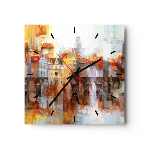 Horloge murale - Pendule murale - C'est aussi beau sous le pont - 40x40 cm