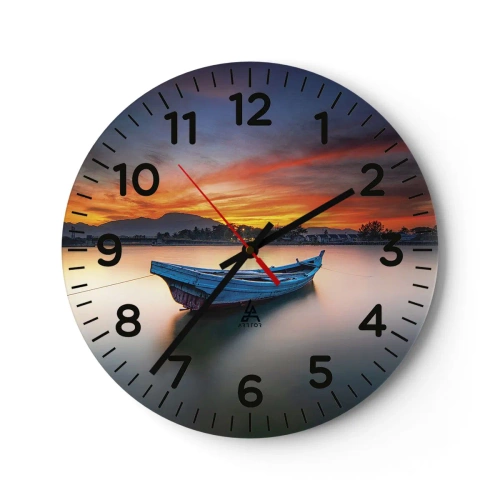 Horloge murale - Pendule murale - Une bonne nuit arrive - 40x40 cm