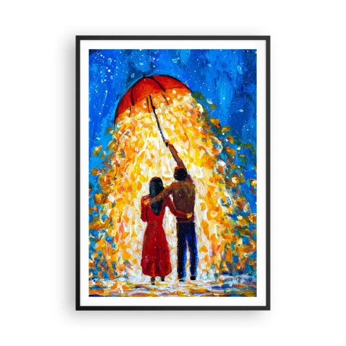 Affiche dans un cadre noir - Poster - La magie d'une soirée pluvieuse ? - 70x100 cm