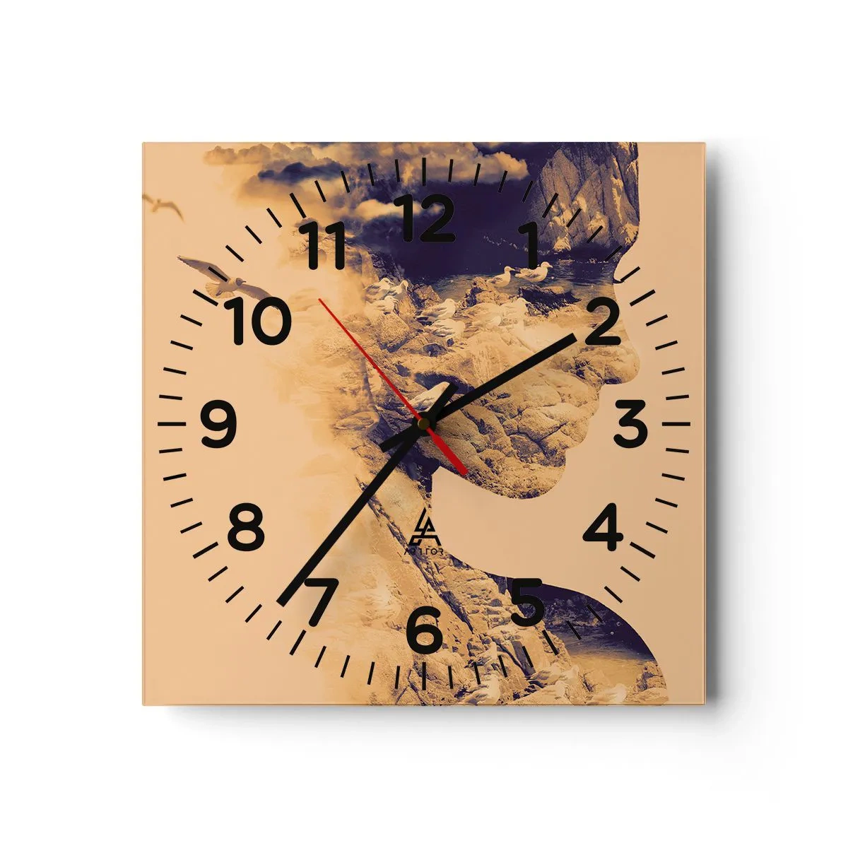 Horloge murale - Pendule murale - Beauté de la nature - 30x30 cm