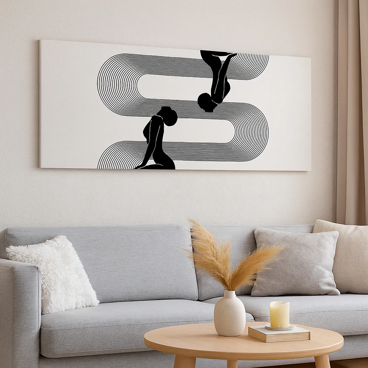 Impression sur toile - Image sur toile - Symétrie sensuelle - 30x30 cm