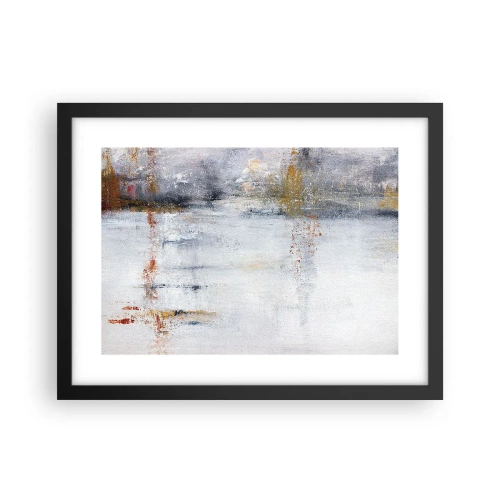 Affiche dans un cadre noir - Poster - Derrière l'air un rideau - 40x30 cm