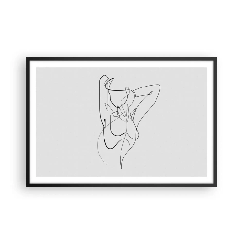 Affiche dans un cadre noir - Poster - Vraiment, tu es comme ça... - 91x61 cm