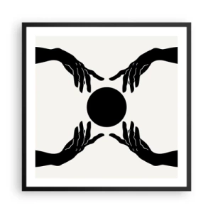 Affiche dans un cadre noir - Poster - Signe secret - 60x60 cm