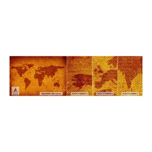 Échantillon de Papier Peint Premium Canvas - Invitation au voyage - Cartes du monde, Continents, Voyages - 100x30 cm