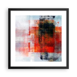 Affiche dans un cadre noir - Poster - Composition embrasée - 40x40 cm