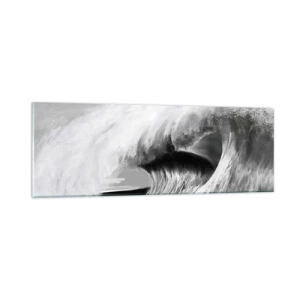 Impression sur verre - Image sur verre - La colère de l'océan - 90x30 cm