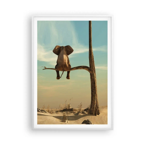 Affiche dans un cadre blanc - Poster - Nouveau point de vue - 70x100 cm