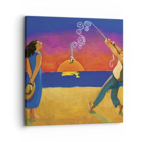 Impression sur toile - Image sur toile - Plus qu'une étoile dans le ciel - 30x30 cm