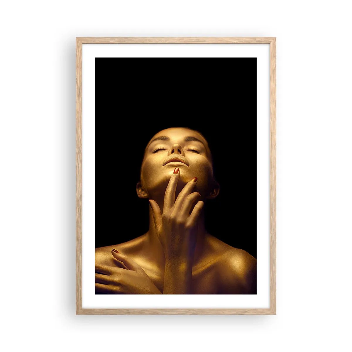 Affiche dans un chêne clair - Poster - Comme de la soie dorée - 50x70 cm