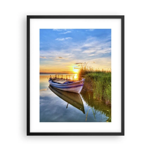 Affiche dans un cadre noir - Poster - La crique où les rêves deviennent réalité - 40x50 cm