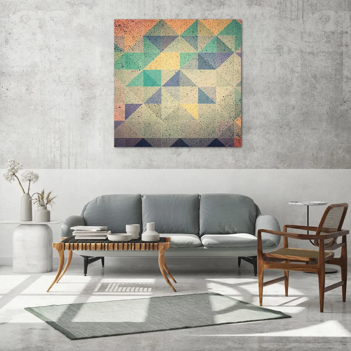 Impression sur verre - Image sur verre - République des triangles - 50x50 cm