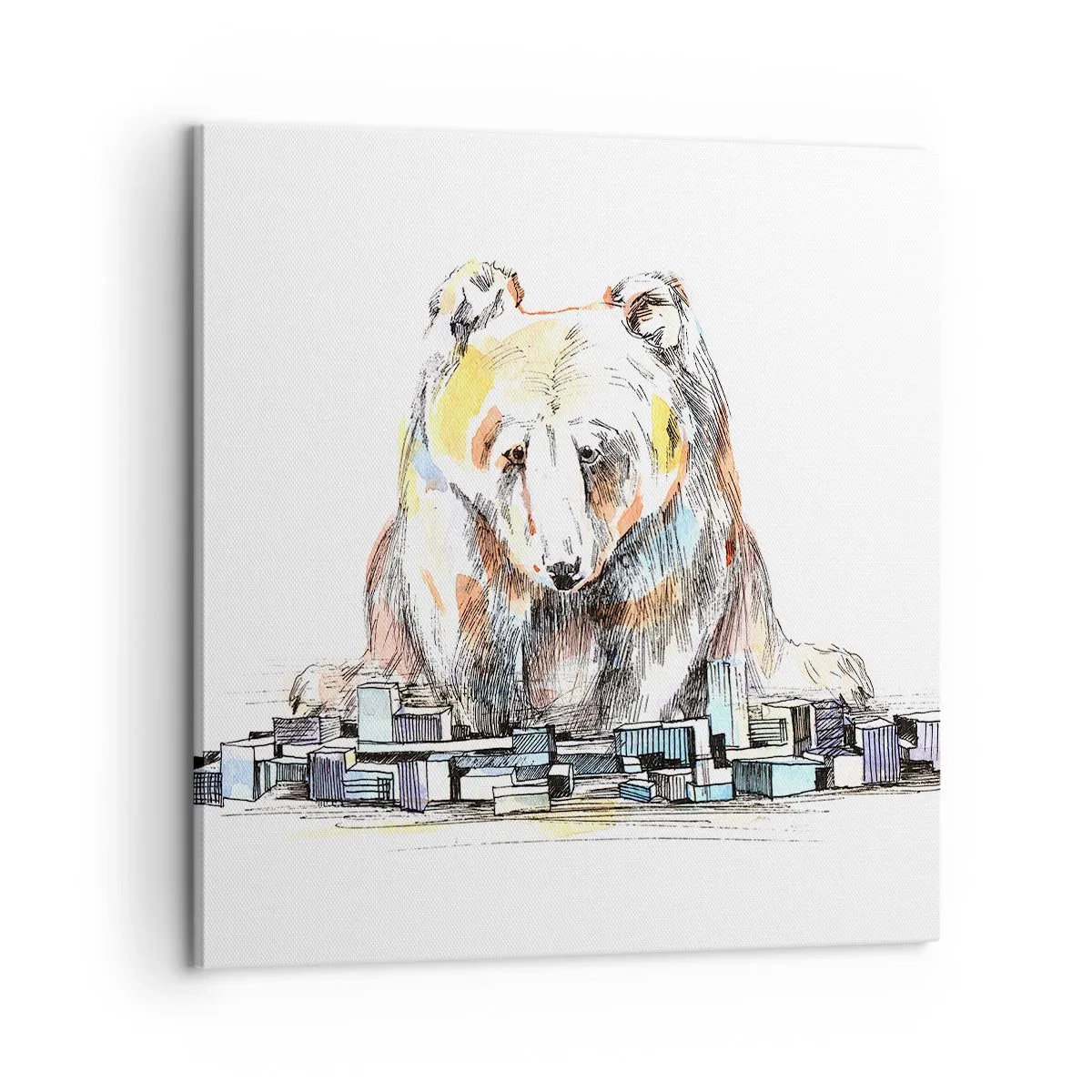 Impression sur toile - Image sur toile - Comment peut-on vivre ainsi ? - 60x60 cm