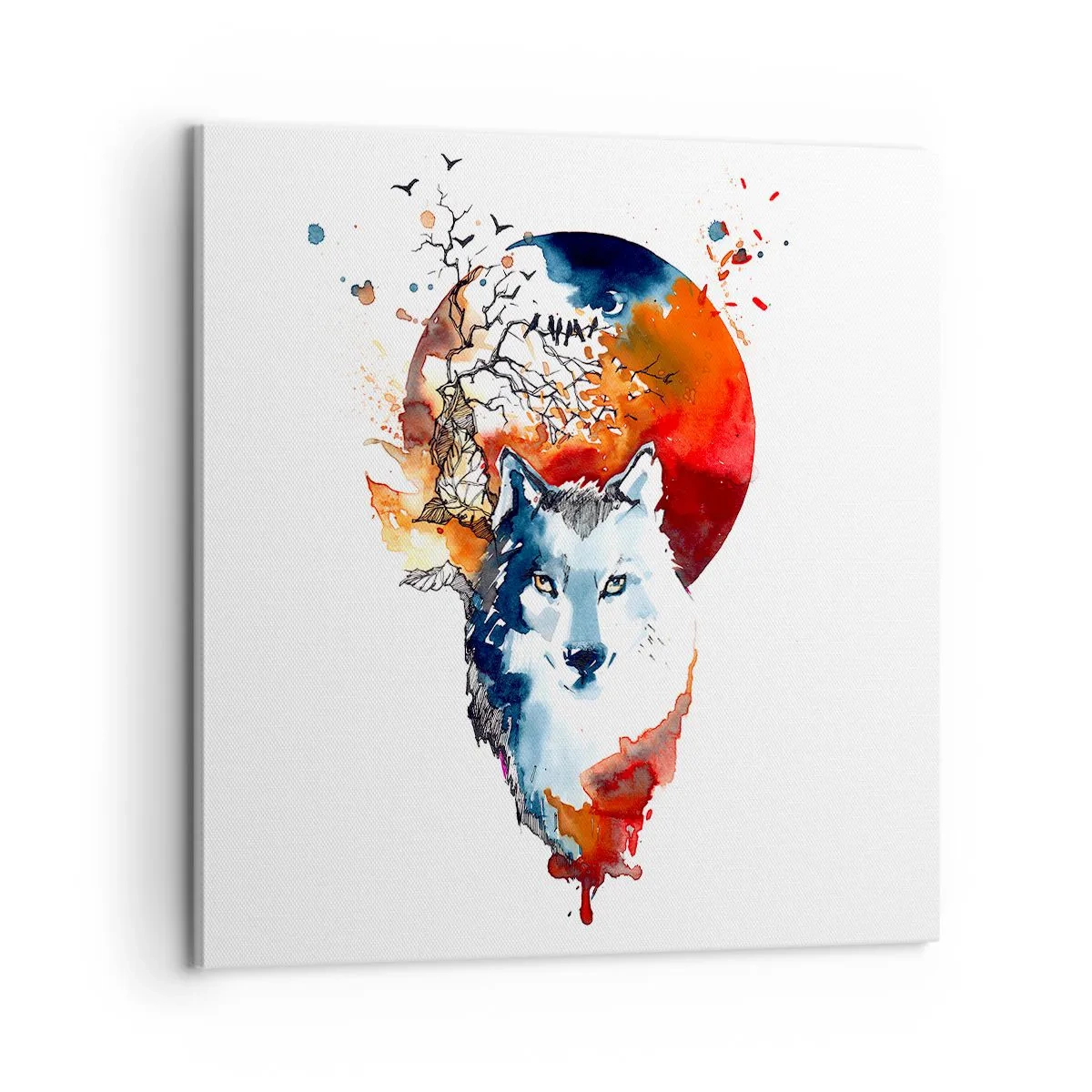 Impression sur toile - Image sur toile - Nez à nez avec la nuit - 60x60 cm