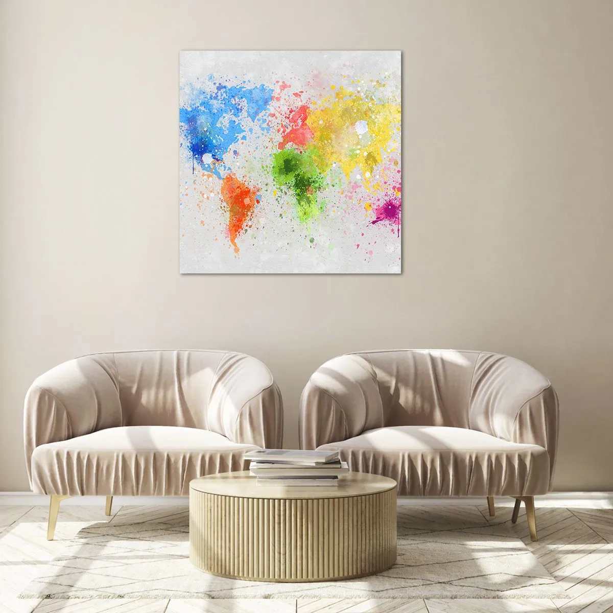 Impression sur verre - Image sur verre - Toutes les couleurs du monde - 50x50 cm