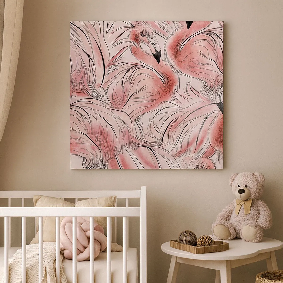 Impression sur toile - Image sur toile - Oiseau corps de ballet - 30x30 cm