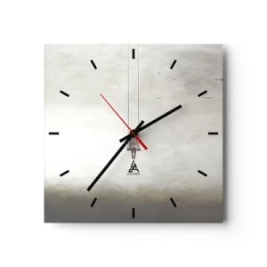 Horloge murale - Pendule murale - Une figure sur une balançoire suspendue dans l'espace - 30x30cm - Enfant en nous - Décoration murale moderne pour le salon et la chambre ARTTOR