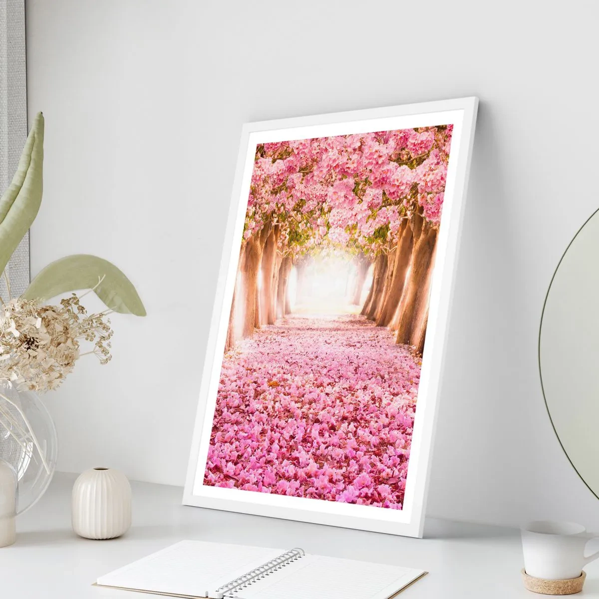 Affiche dans un cadre blanc - Poster - La route du paradis - 30x40 cm