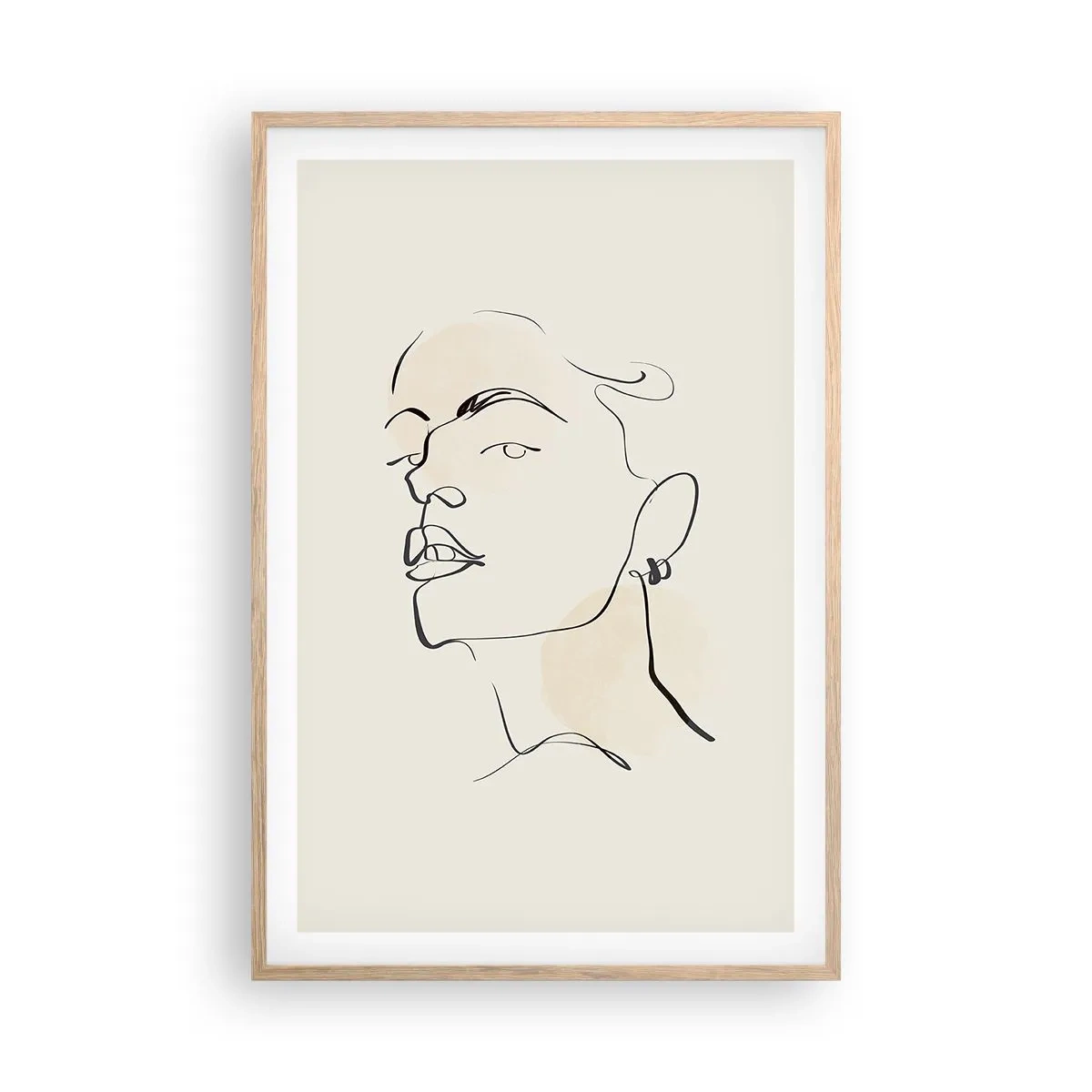 Affiche dans un chêne clair - Poster - Regard fier - 61x91 cm