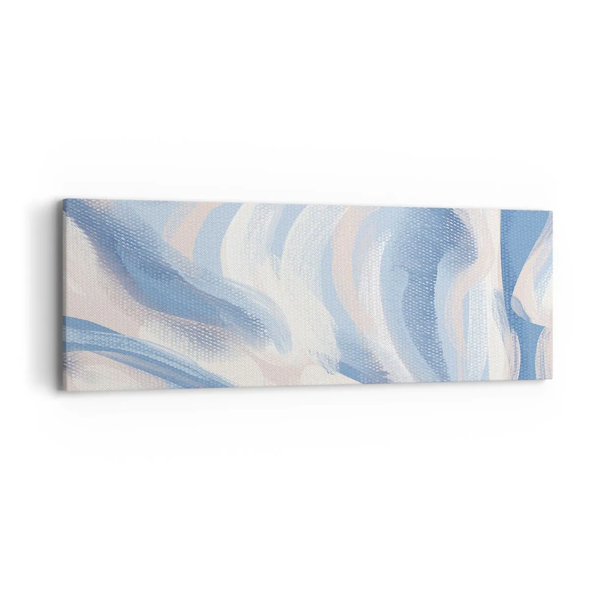 Impression sur toile - Image sur toile - Vagues bleues - 90x30 cm