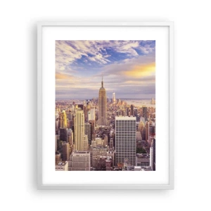 Affiche dans un cadre blanc - Poster - Atteindre les nuages ​​eux-mêmes - 40x50 cm