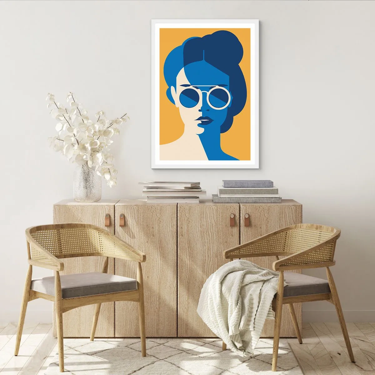 Affiche dans un cadre blanc - Poster - Look de vacances - 30x40 cm