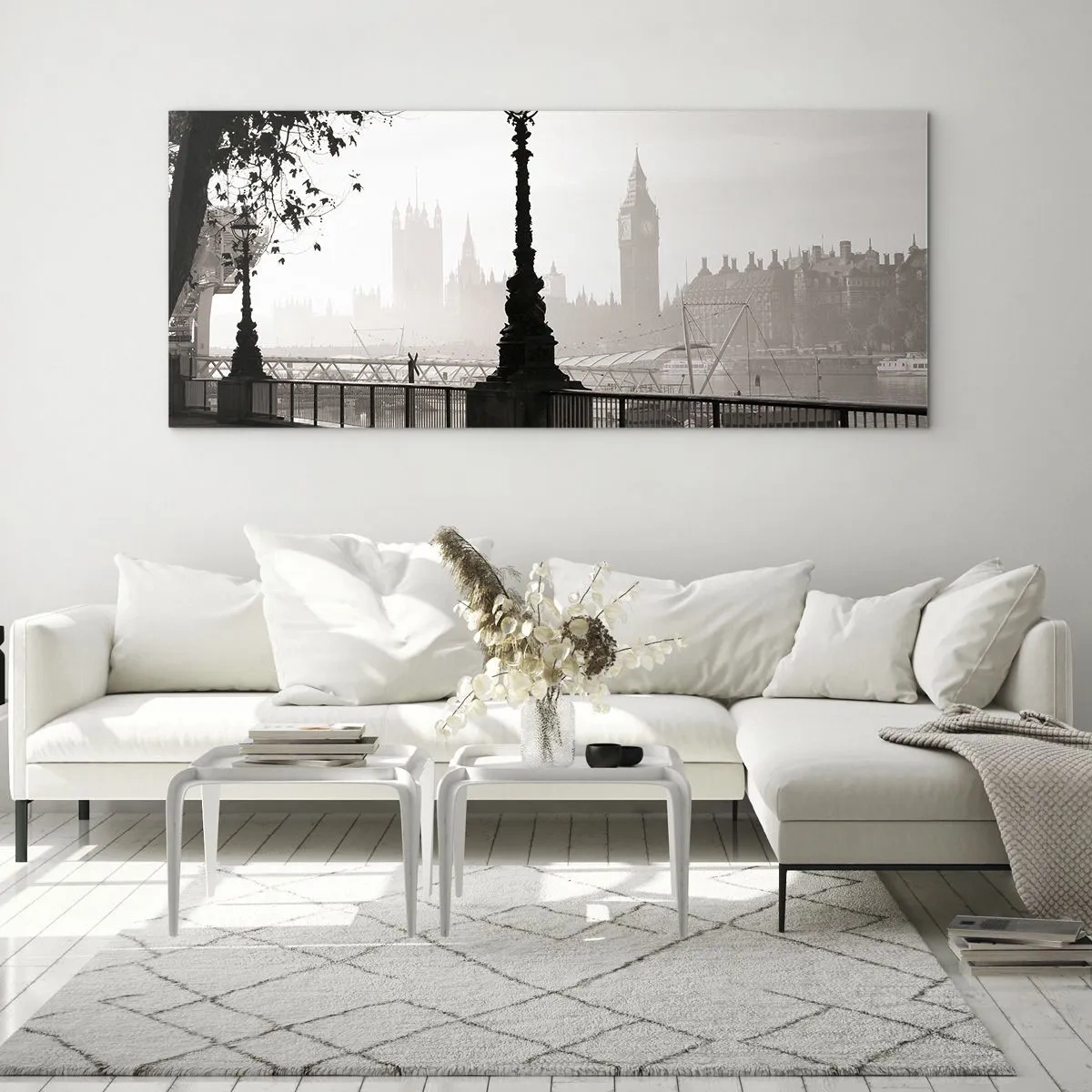 Impression sur verre - Image sur verre - Un matin londonien - 100x40 cm
