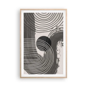 Affiche dans un chêne clair - Poster - L'ovale gagne - 61x91 cm