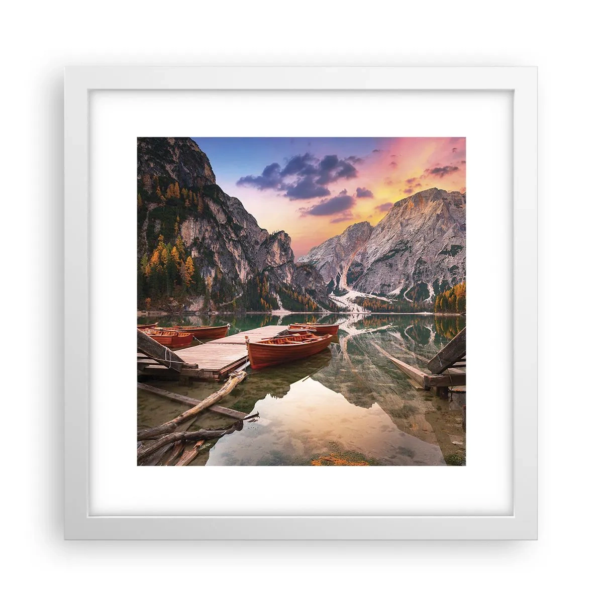 Affiche dans un cadre blanc - Poster - Promesse du jour - 30x30 cm