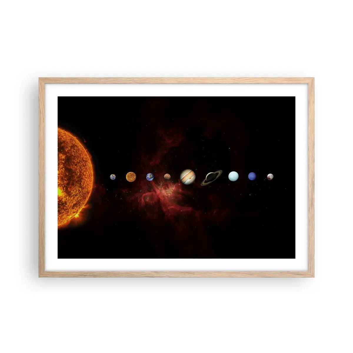 Affiche dans un chêne clair - Poster - Notre quartier - 70x50 cm